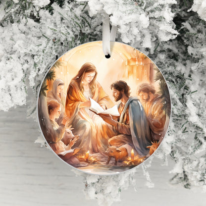 Beautiful Nativity Scene Christmas Tree Ornament product