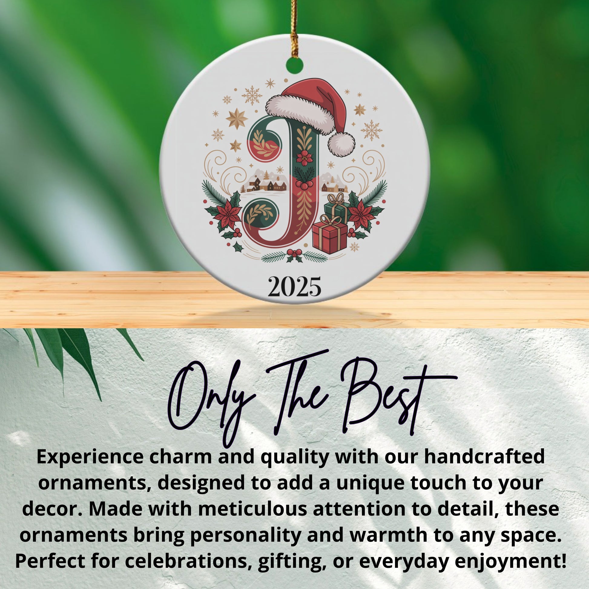 Unique Personalized Initial Christmas Ornament product