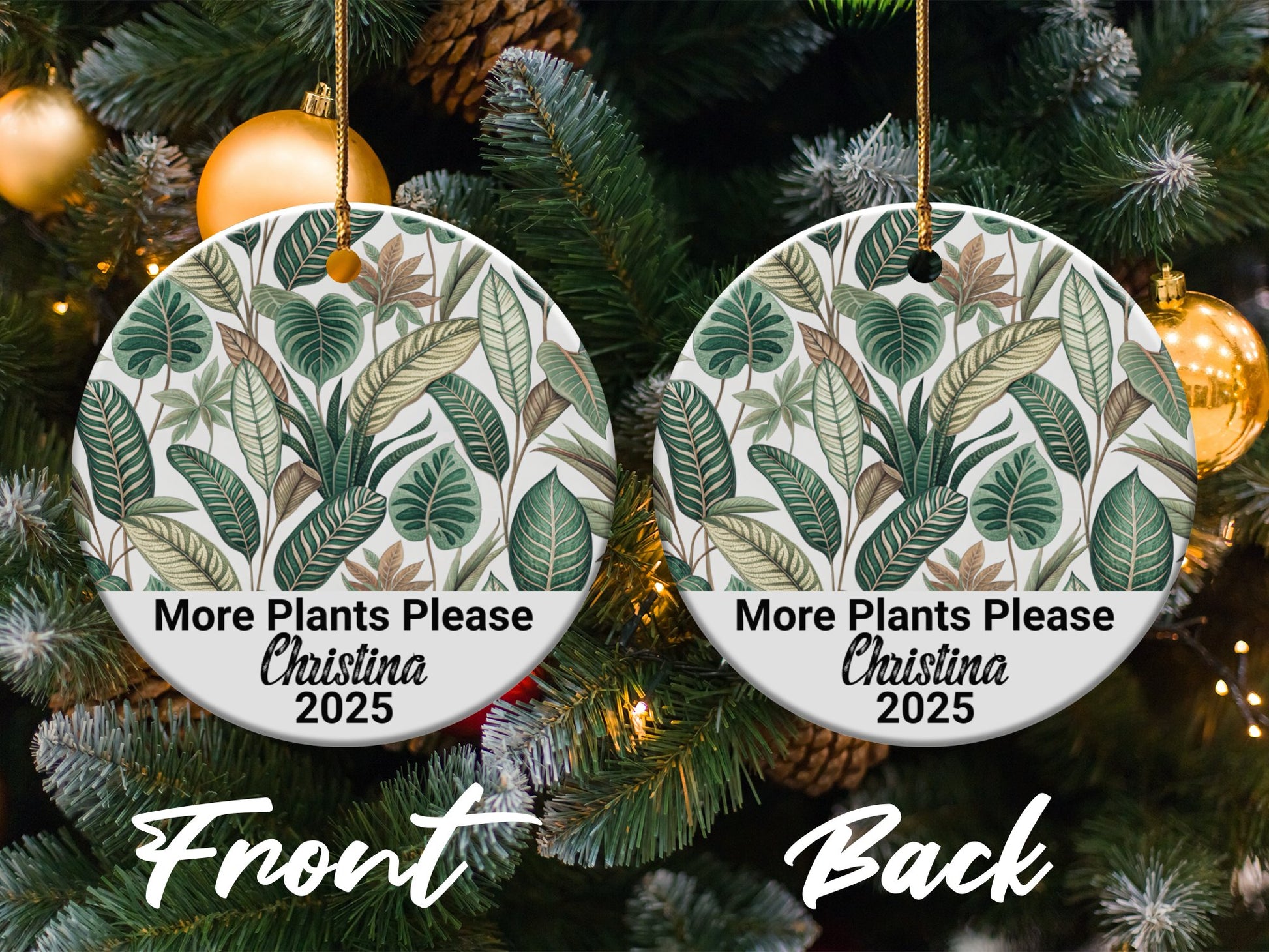 Personalized More Plants Please Ornamental Product