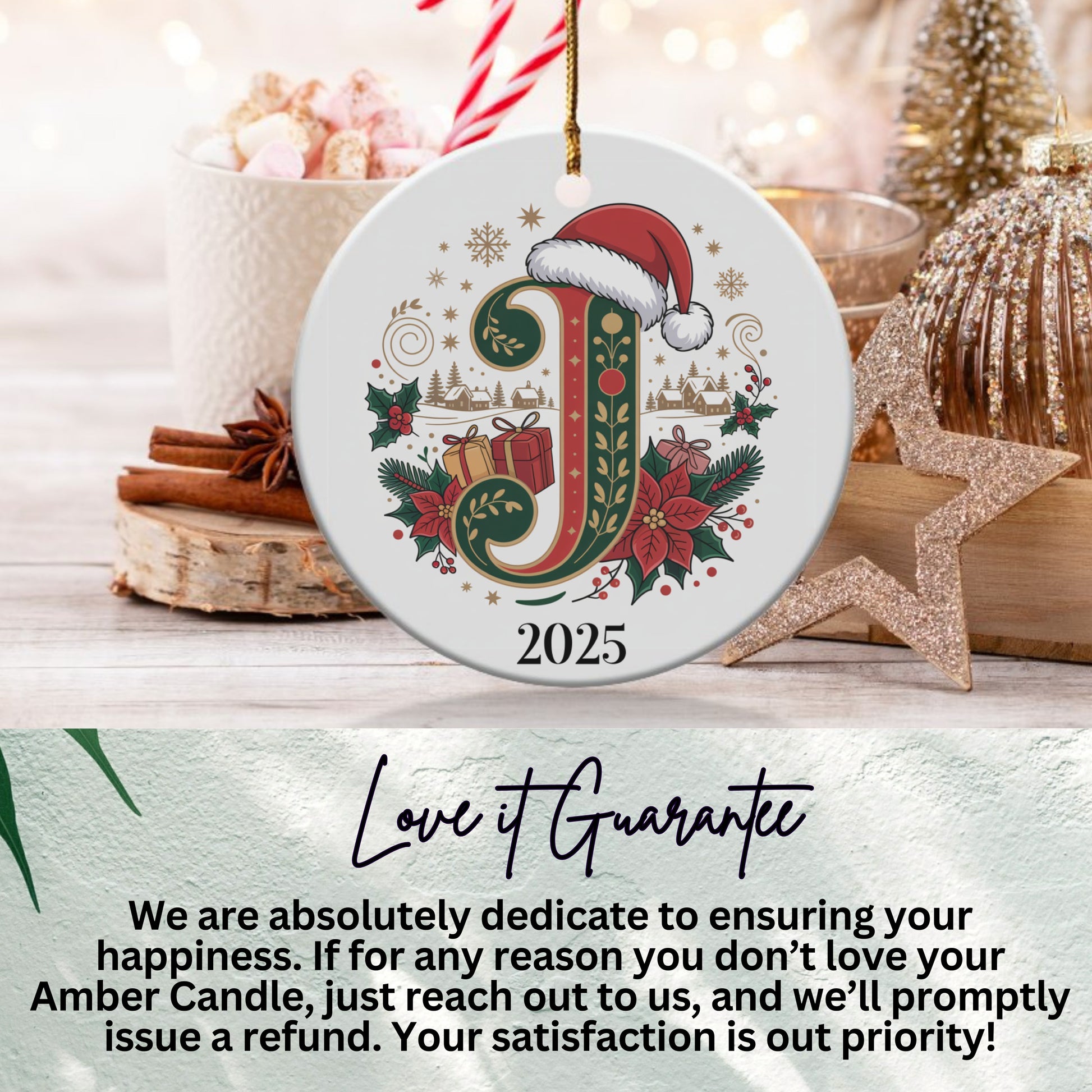 Beautiful 2025 Christmas Ornament With Festive J product