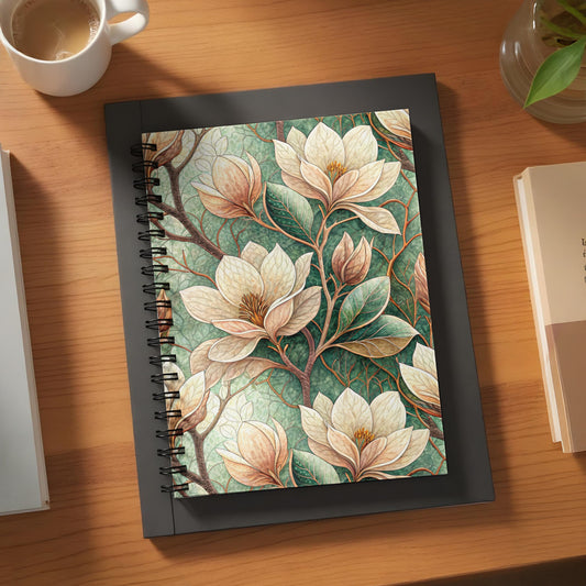 Floral Magnolia Spiral Bound Journal Notebook Product