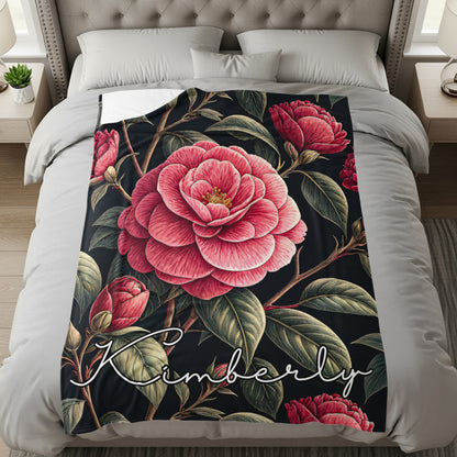 Personalized Floral Kimberly Design Bedding Blanket