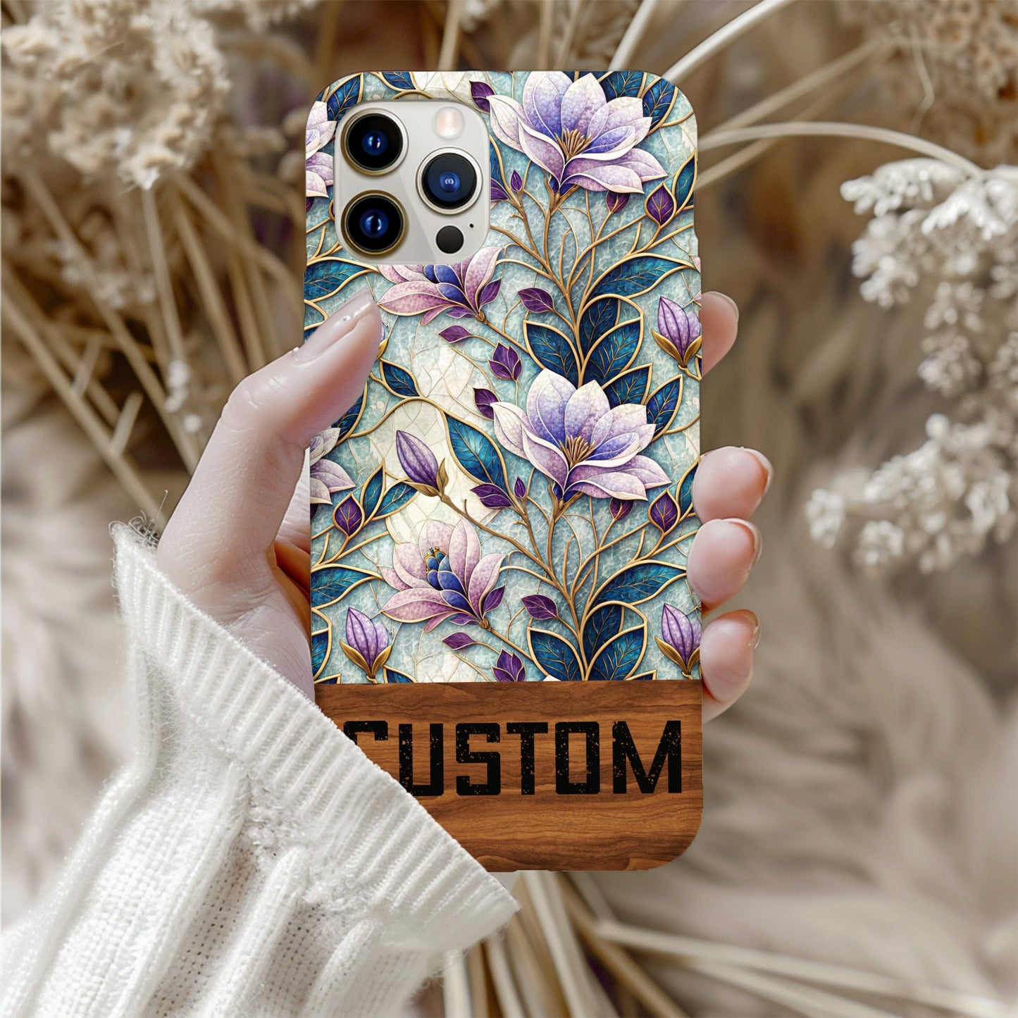 Personalized Floral Design Custom Phone Case