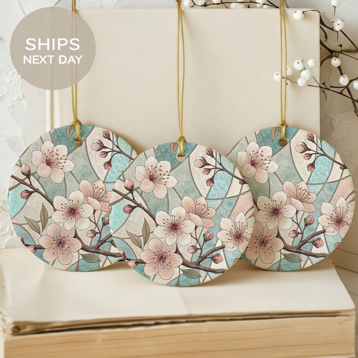 Elegant Floral Pattern Hanging Ornaments for Decor