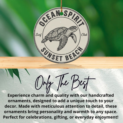 Ocean Spirit Sunset Beach Ornament Surf Club product