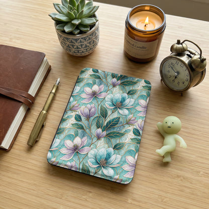 Elegant Flower Pattern Journal Notebook with Gold Accents
