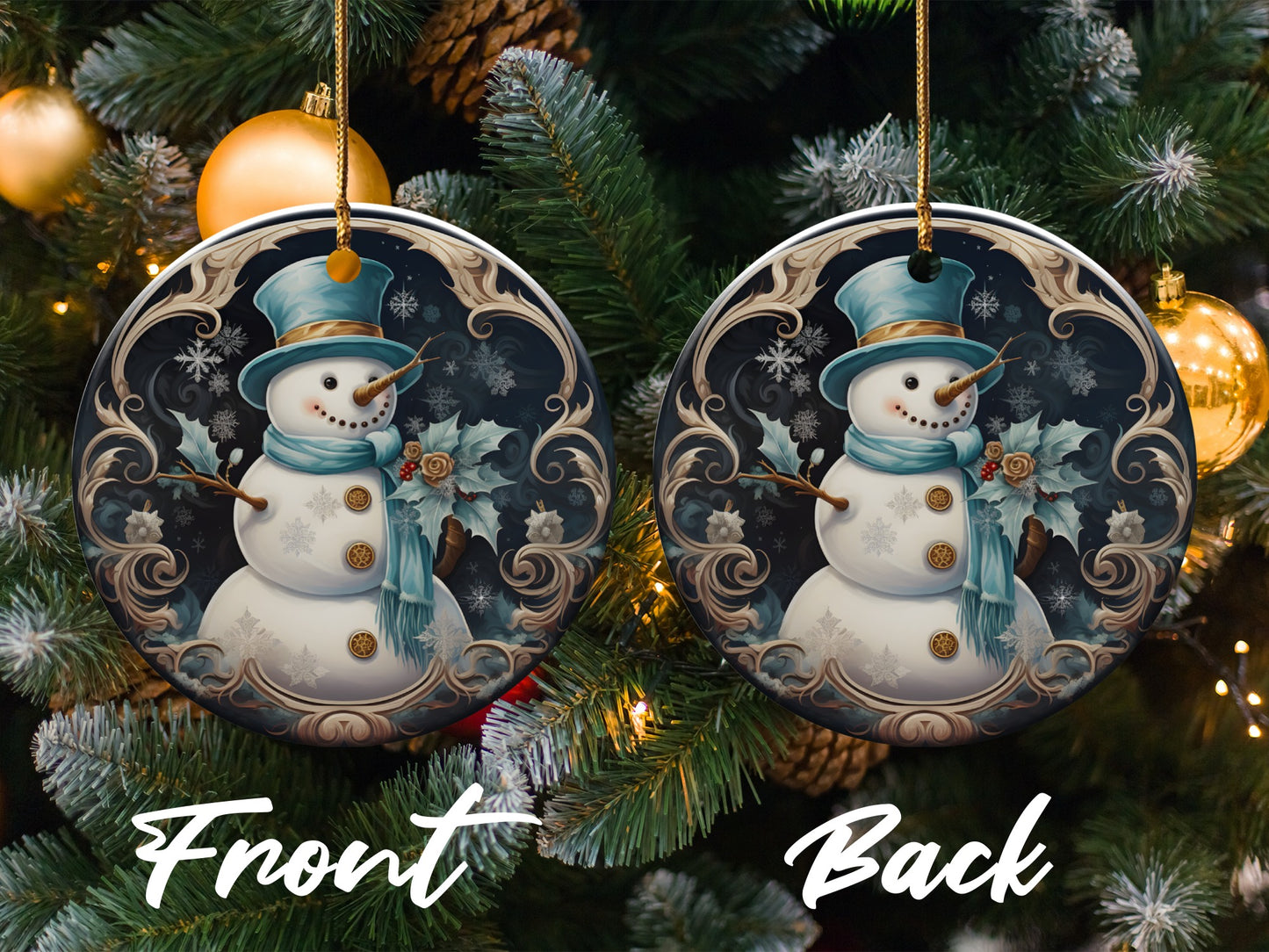 Festive Snowman Ornaments for Christmas Tree product type
