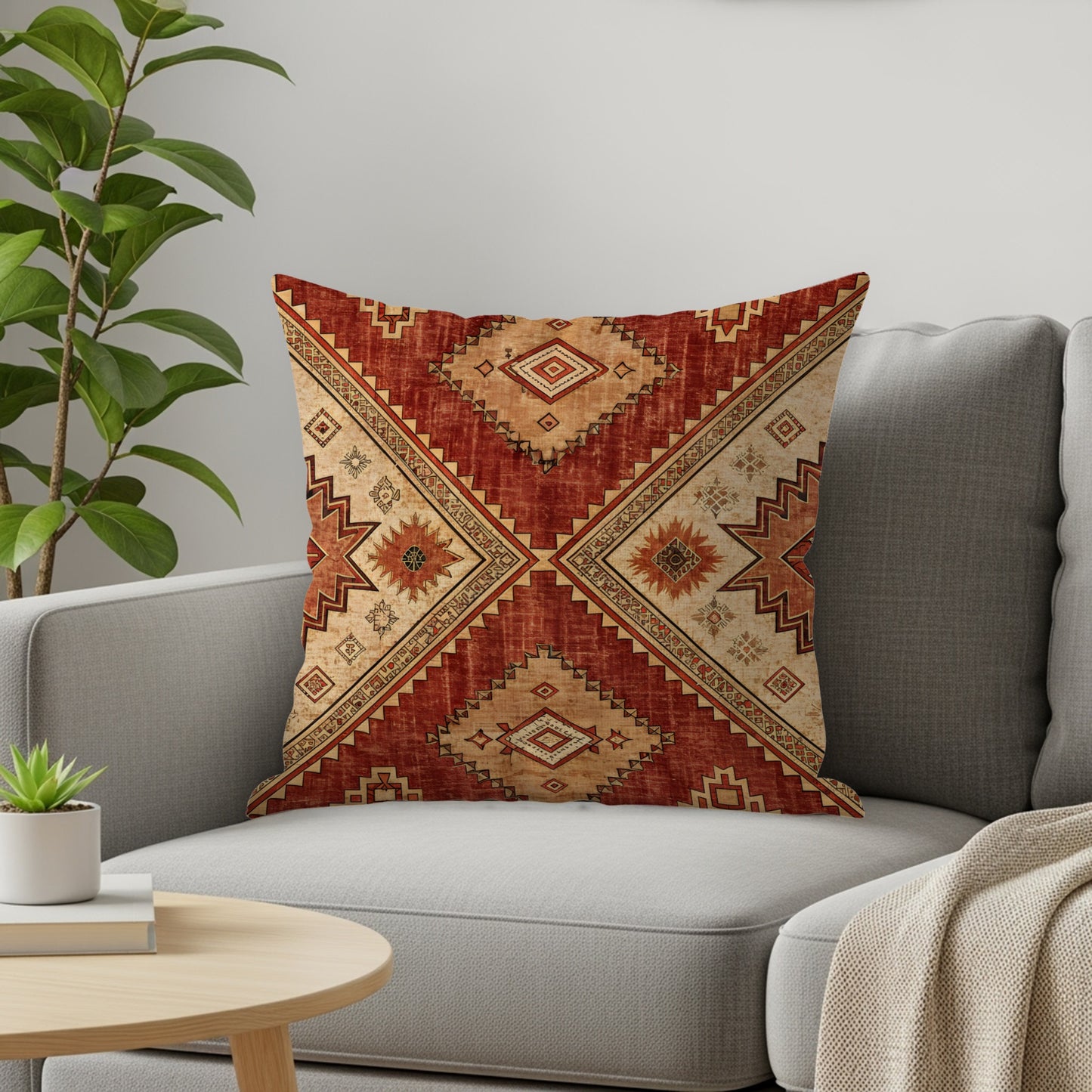 Decorative Southwestern Style Throw Pillow Pillow