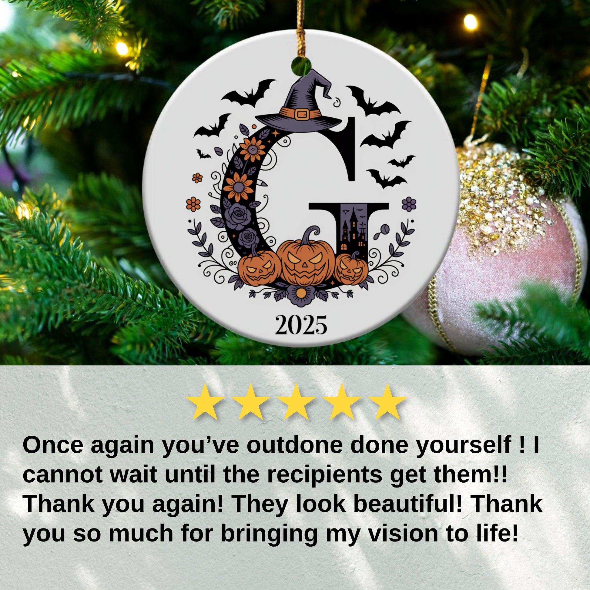 Personalized 2025 Family Halloween Ornament product