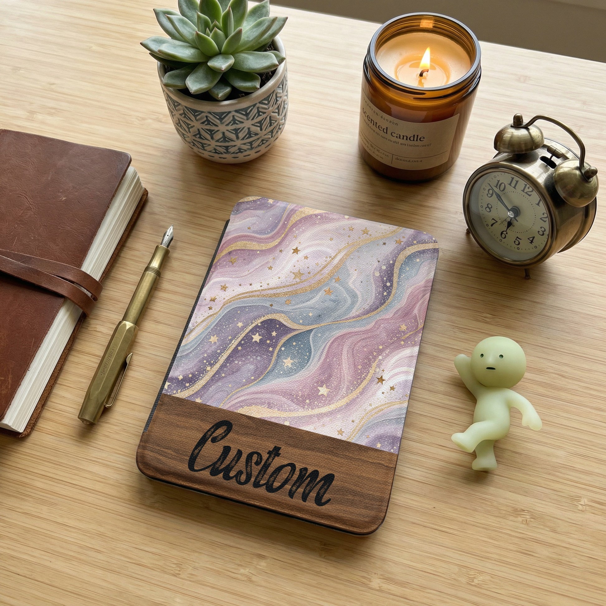 Custom Marble Swirl Design Personalized Notebook