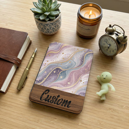 Custom Marble Swirl Design Personalized Notebook