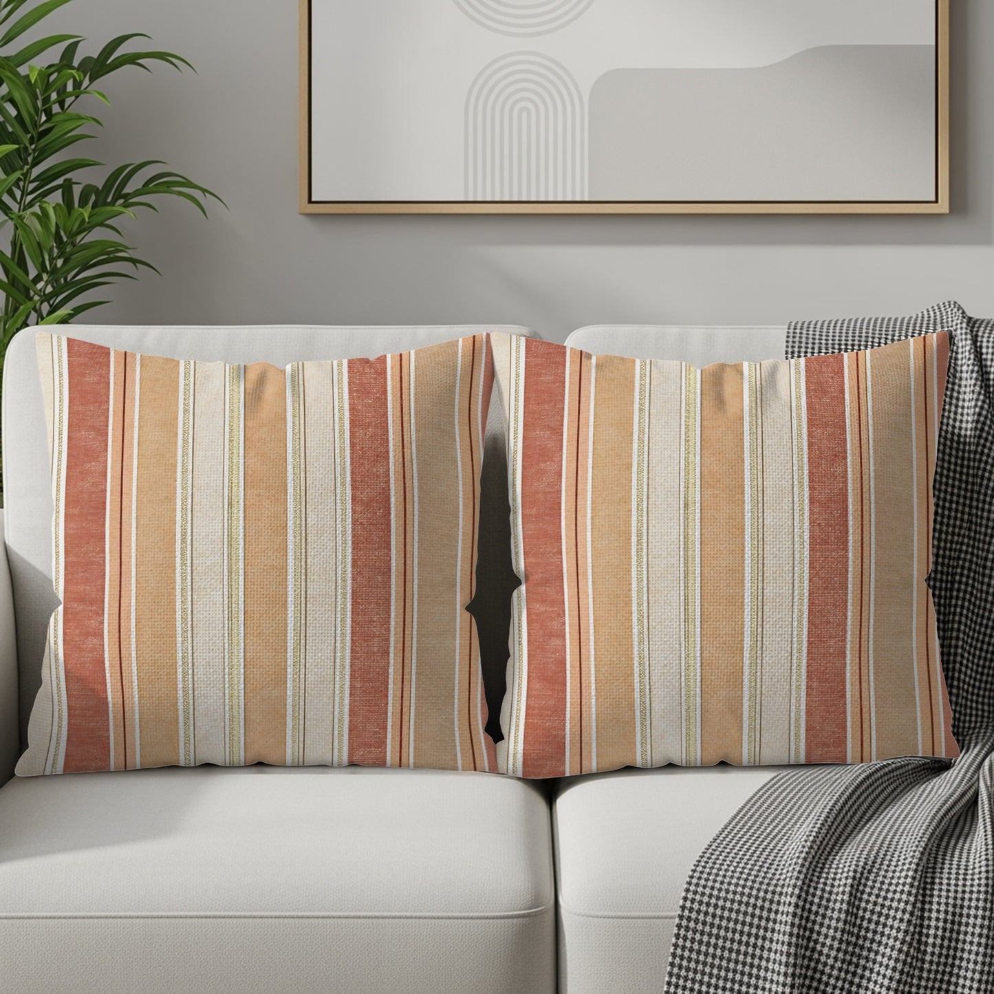Chic Stripes Vertical Pattern Design Colorful Throw Pillows - Walk Greener