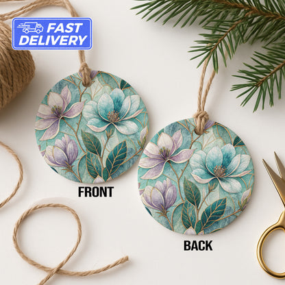 Fast Delivery Floral Design Double-Sided Ornament