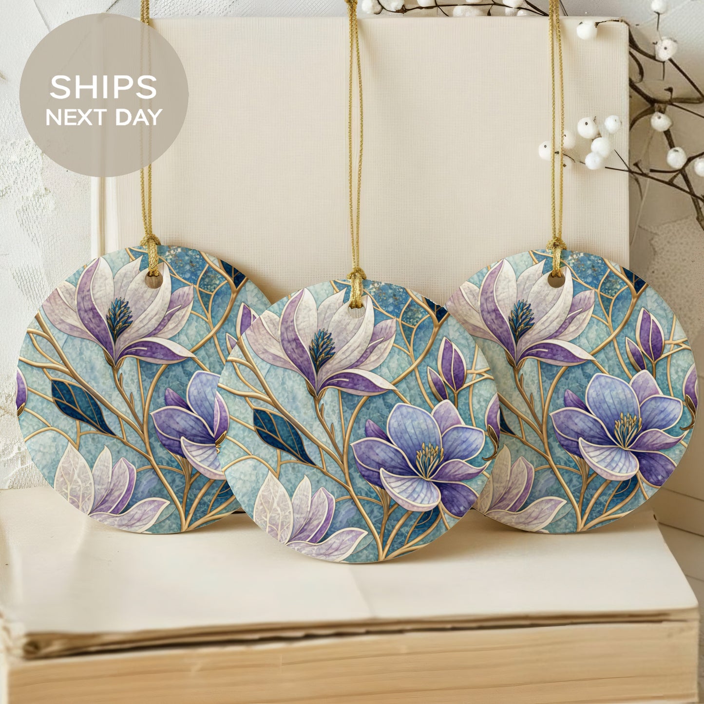 Elegant Floral Design Hanging Ornament for Home Decor