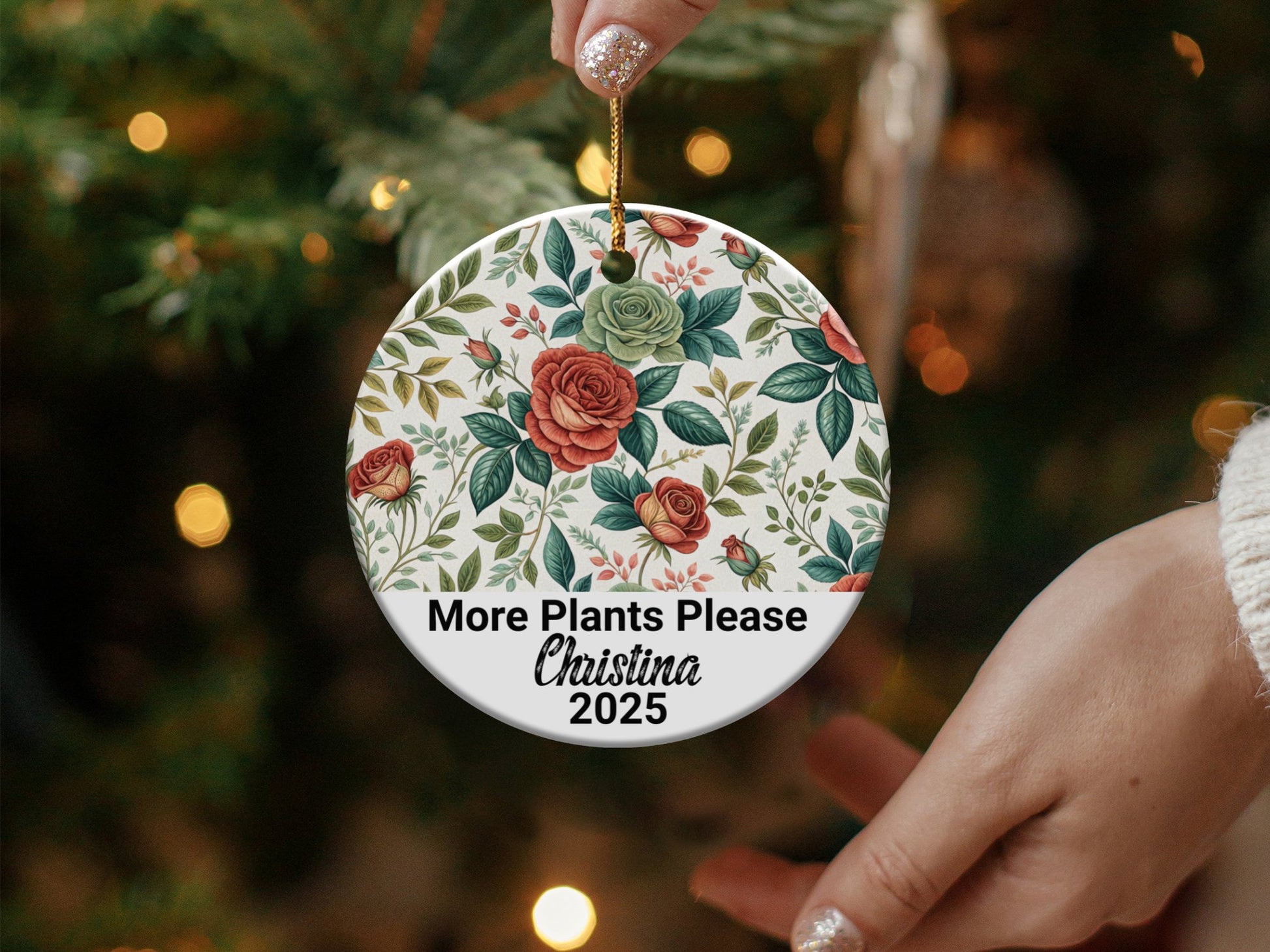 Personalized More Plants Please Ornament product type