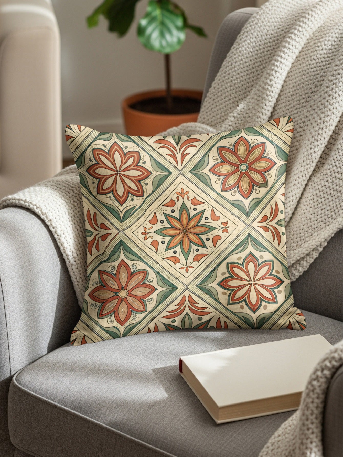 Vibrant Floral Medley Seamless Pattern Decorative Pillows & Pillow Cases - Walk Greener