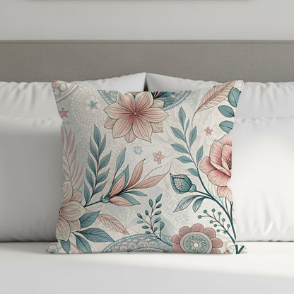 Elegant Floral Pattern Decorative Throw Pillow