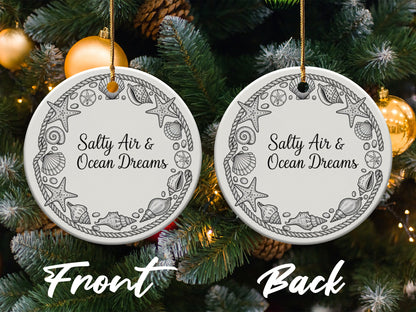 Salty Air and Ocean Dreams Christmas Ornament product