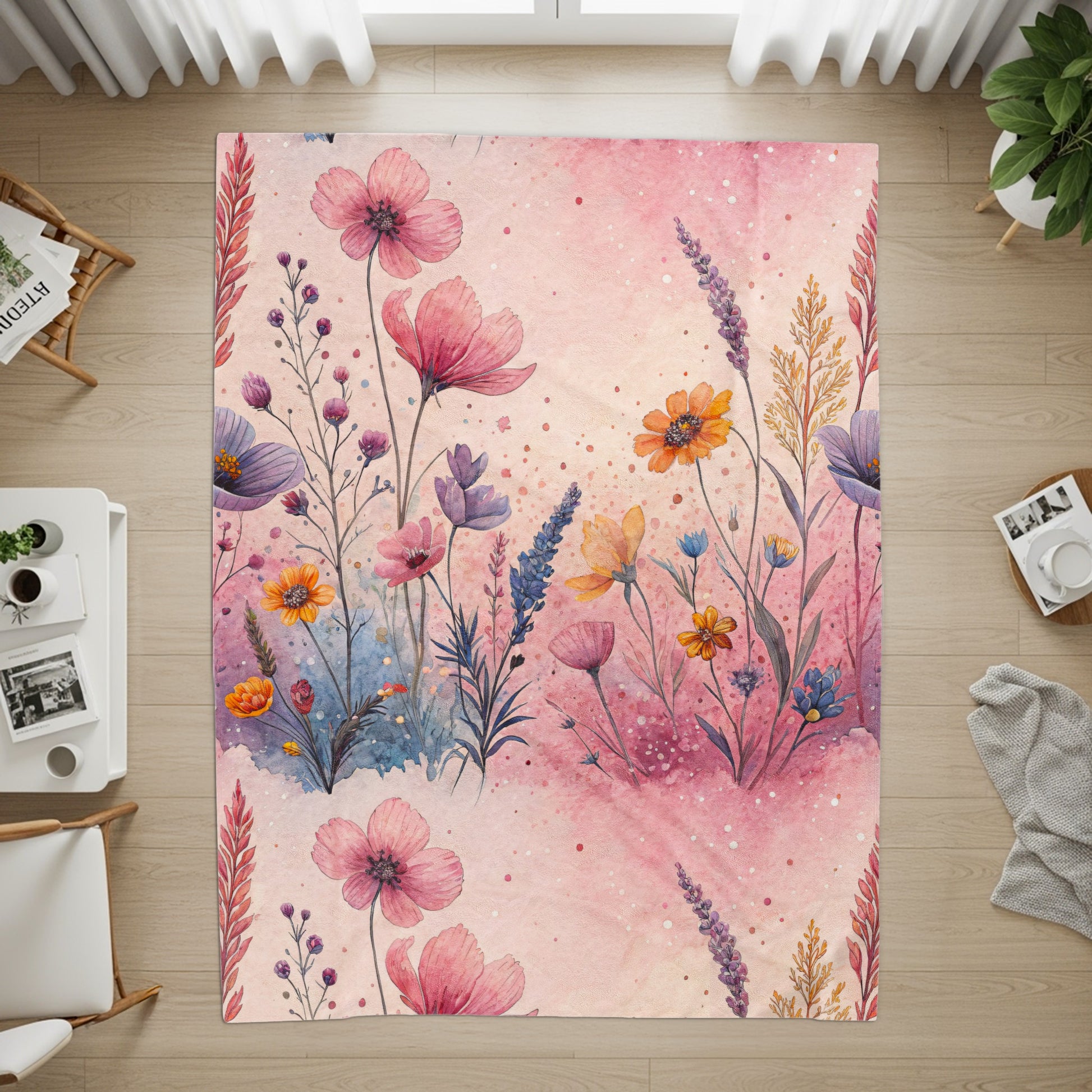 Watercolor Floral Garden Dreams Artistic Design - Walk Greener