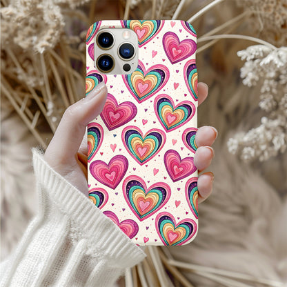 Heart Pattern with Custom Name Valentines Day Gift Custom Phone Case - Walk Greener