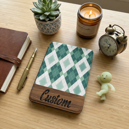 Custom Argyle Design Personalized Notebook