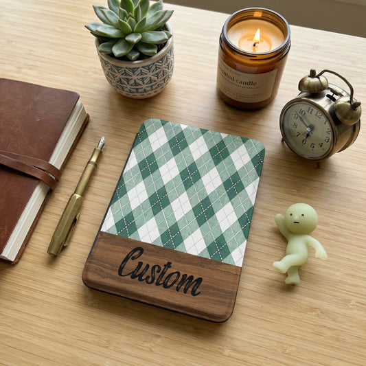 Personalized Green Argyle Design Custom Mouse Pad