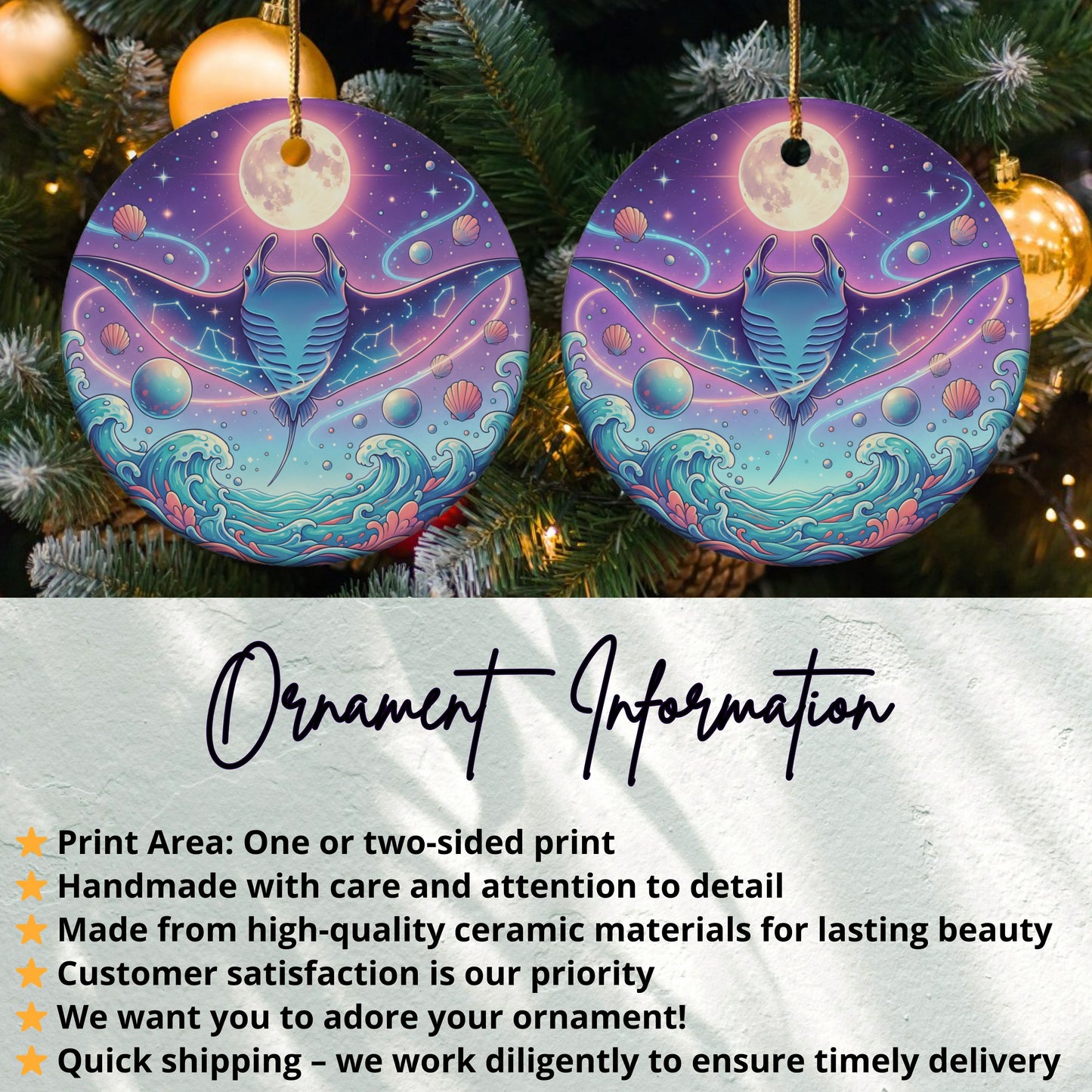 Cosmic Scorpion Design Hanging Ornament product type