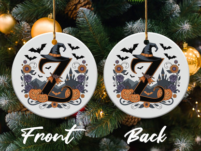 Halloween Witch Initial Ornament Decoration product