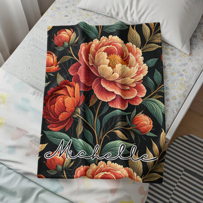 Floral Blossoms with Custom Name for Stylish Home Decor - Walk Greener