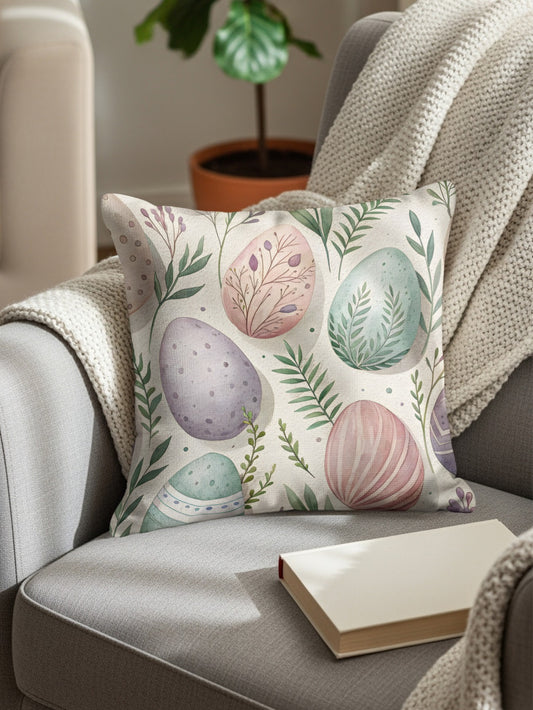 Watercolor Easter Eggs Cushion for Home Decor