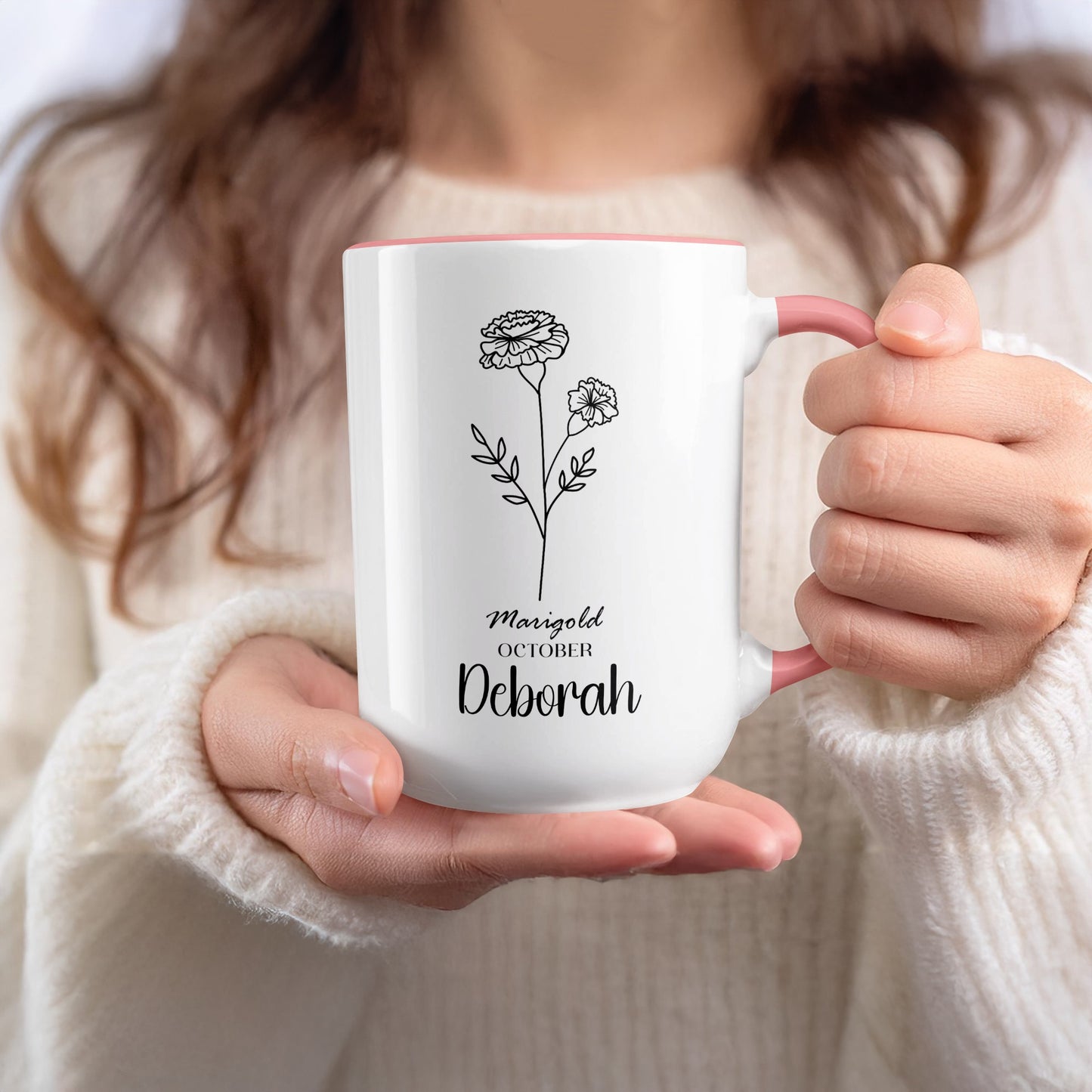 Personalized Marigold October Deborah Mug for Gift