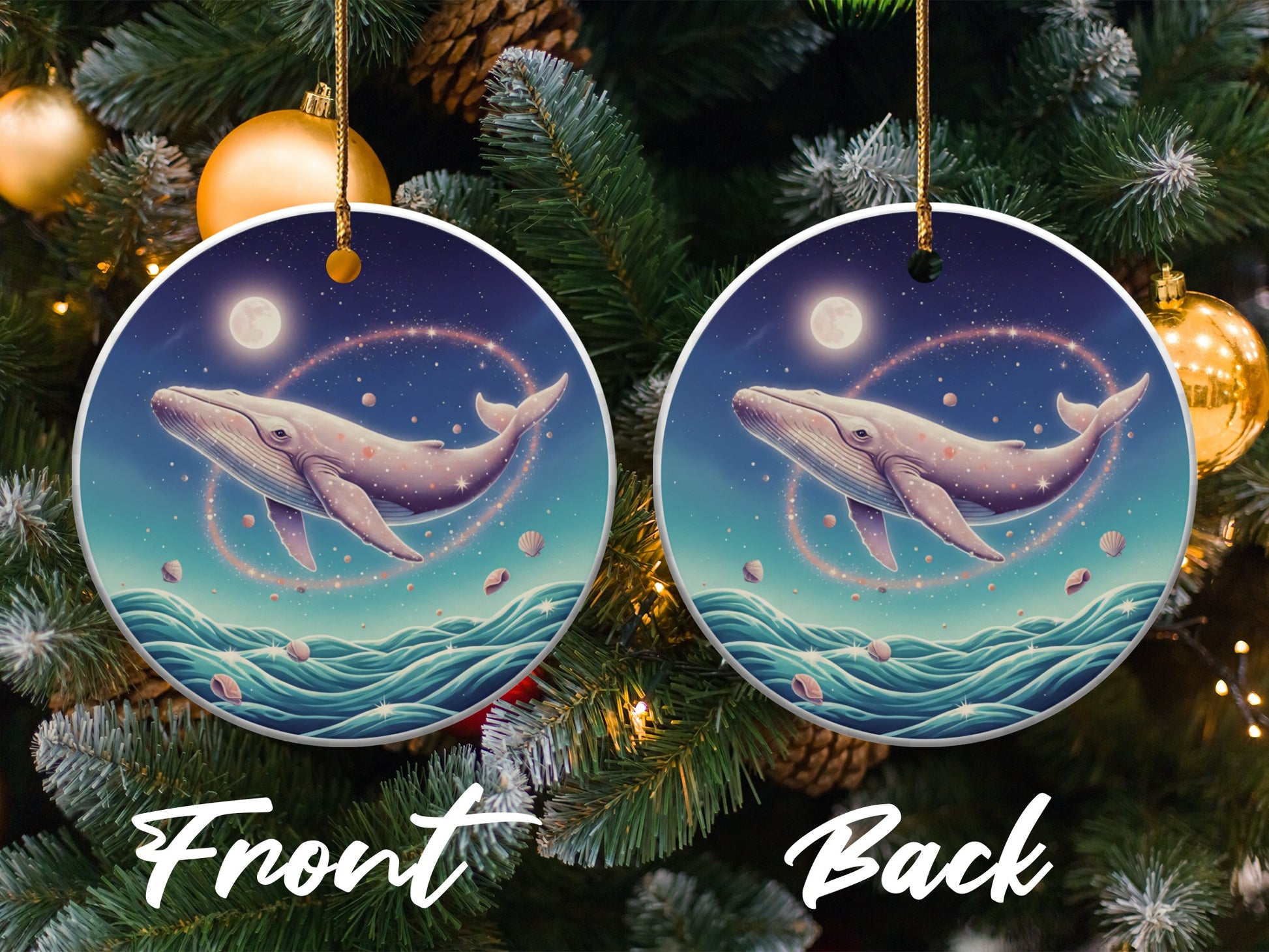 Beautifully Designed Whale Ceramic Ornament product