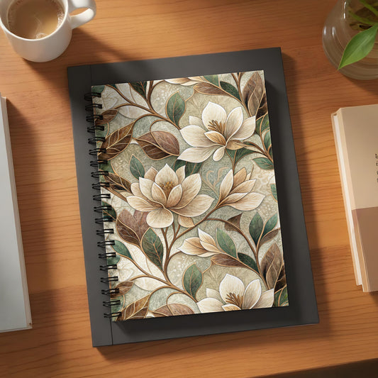 Elegant Floral Design Spiral Bound Notebook Product