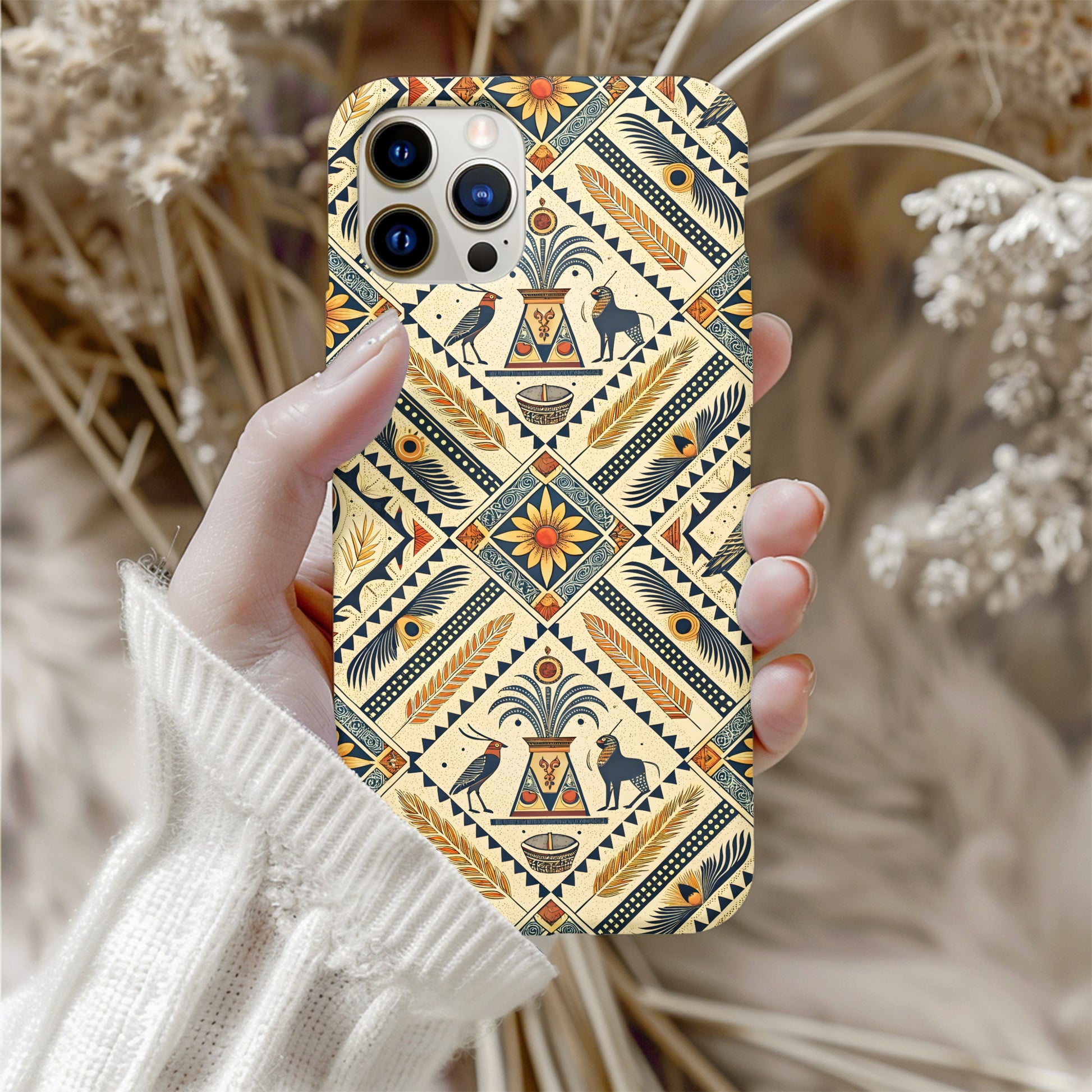 Birds Flowers Animal Pattern Artwork Graphic Custom Phone Case - Walk Greener