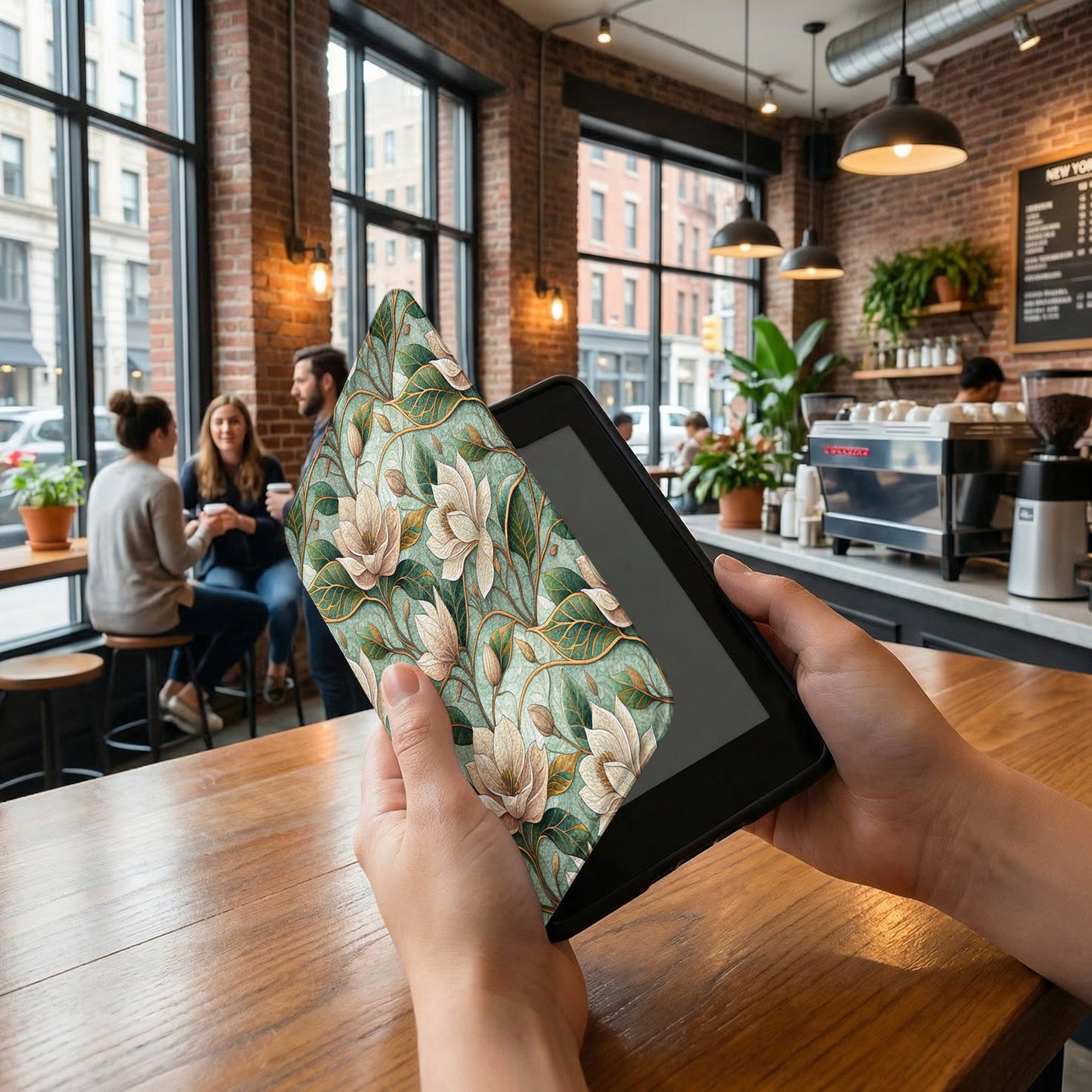 Floral Pattern Protective Sleeve for E-Reader