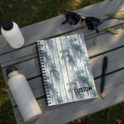 Custom Floral Patterned Spiral Bound Notebook