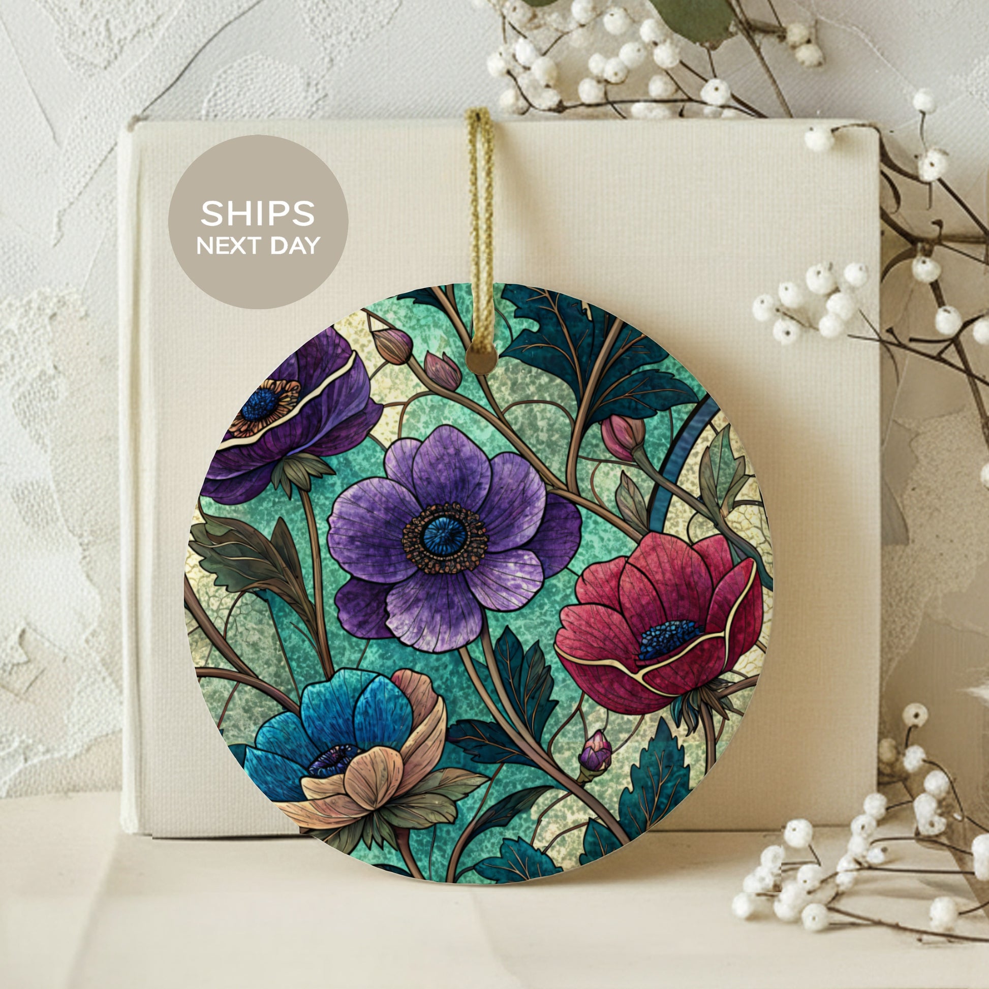 Vibrant Floral Design Hanging Ornament For Home Decor