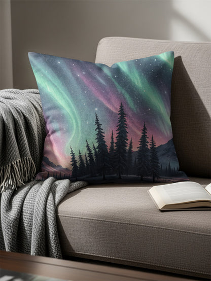 Aurora Borealis Decorative Throw Pillow for Your Sofa