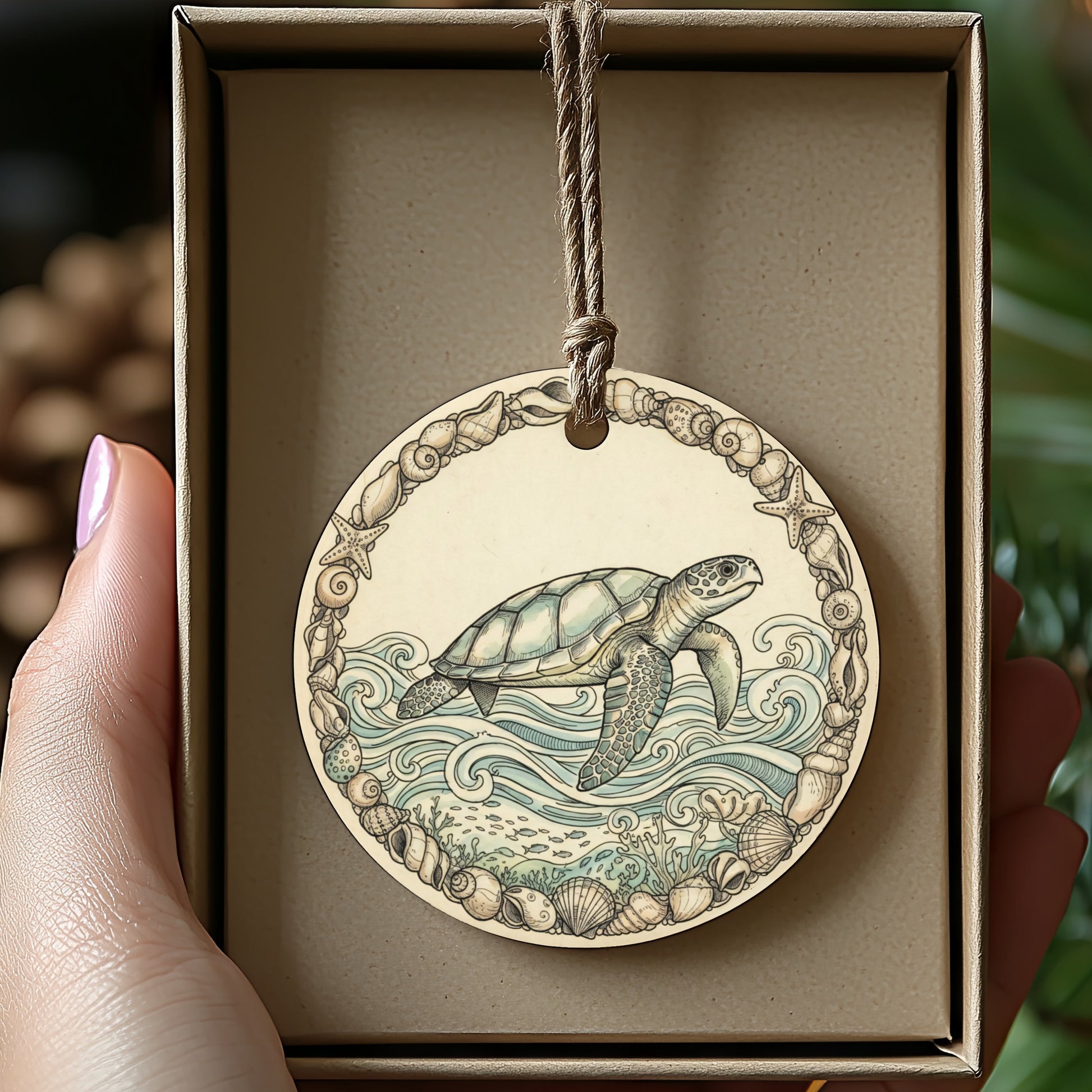Sea Turtle Marine Life Decor Hanging Ornament product