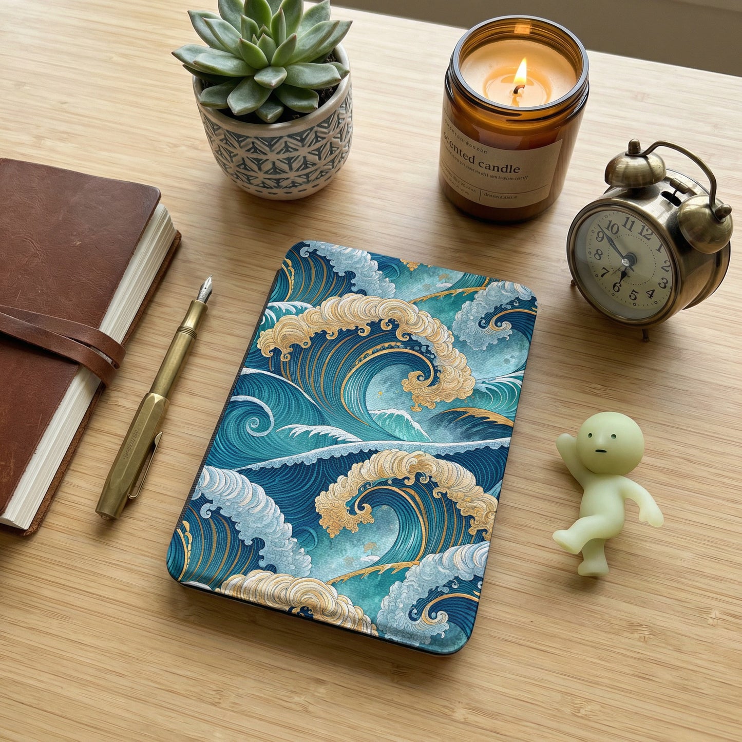Ocean Wave Patterned Hardcover Journal Notebook