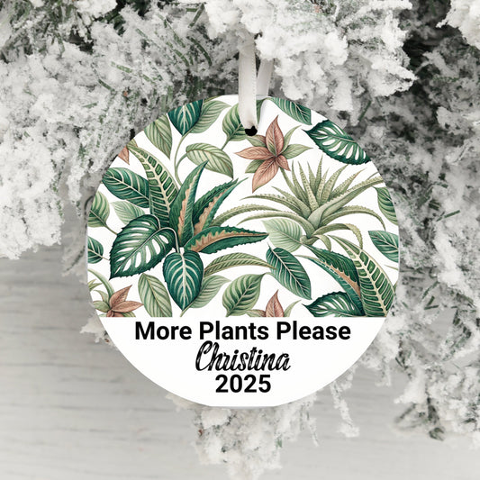 More Plants Please Personalized Ornament product type
