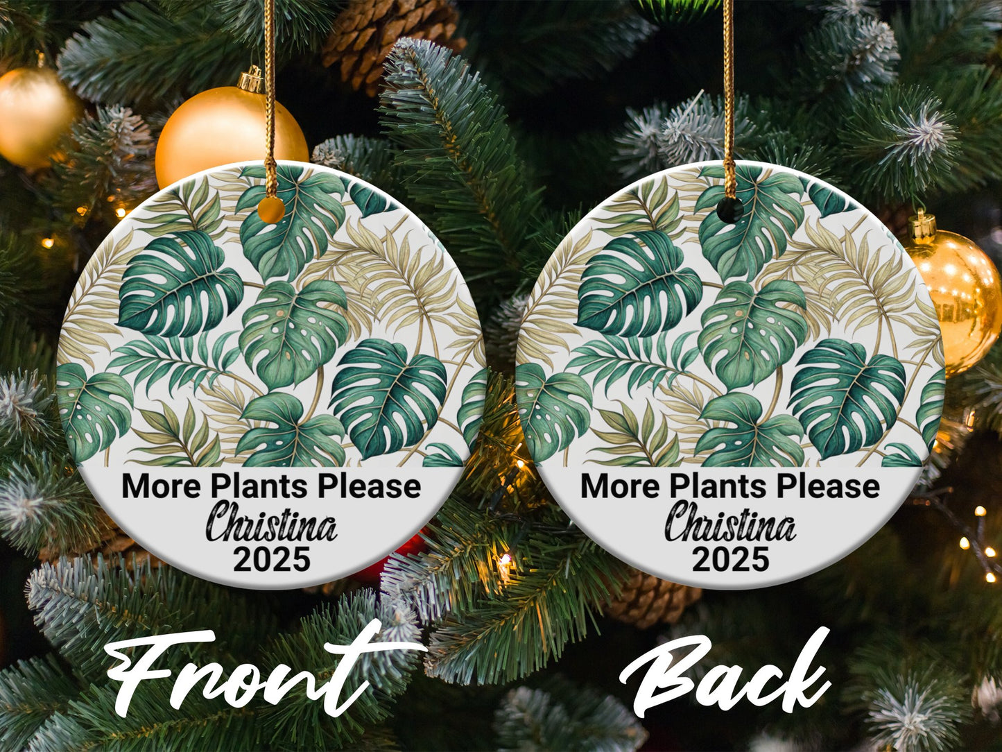 More Plants Please Personalized Christmas Ornament product