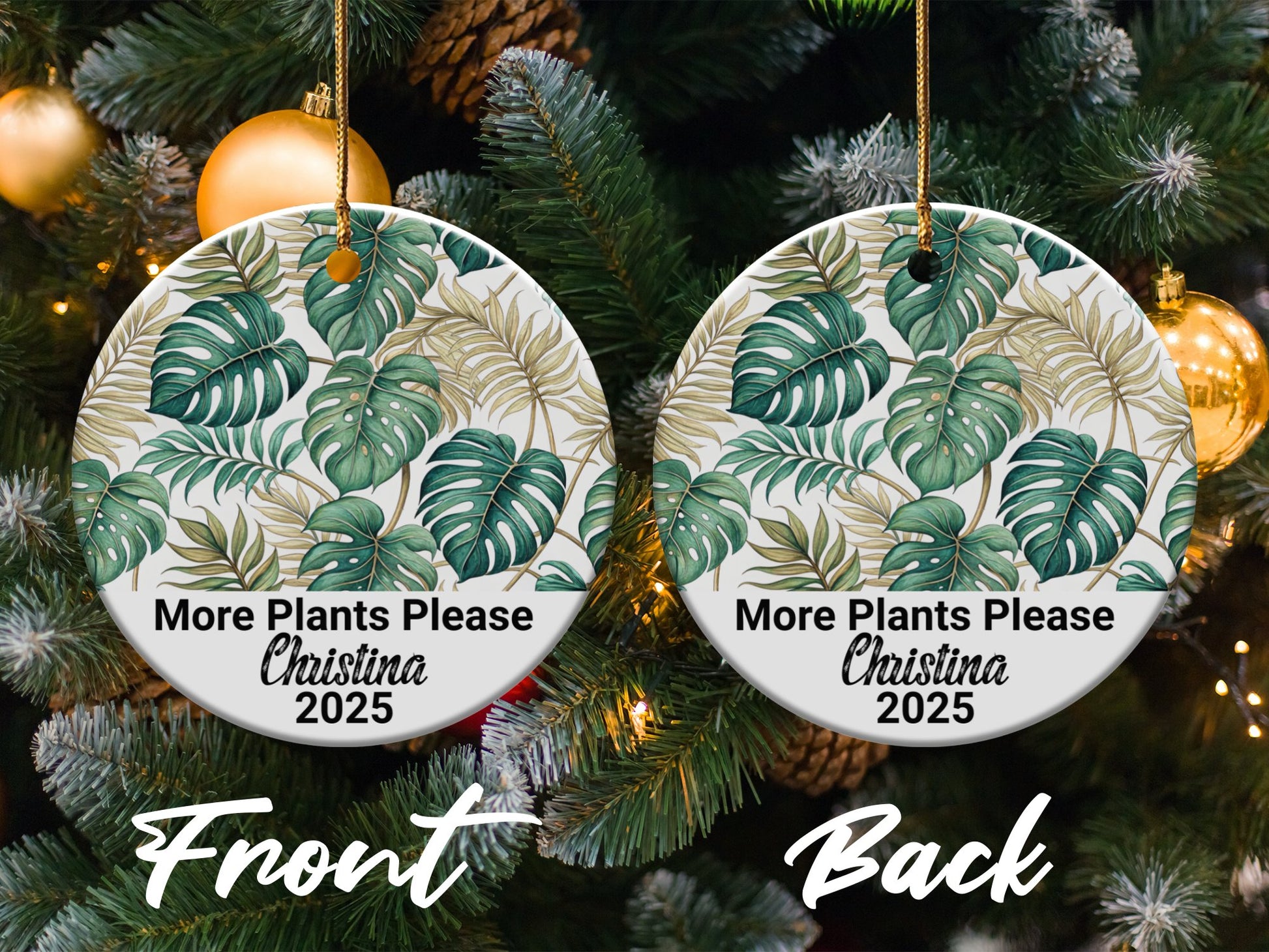 More Plants Please Personalized Christmas Ornament product