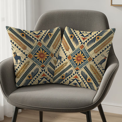 Vibrant Geometric Pattern Decorative Pillow Cover