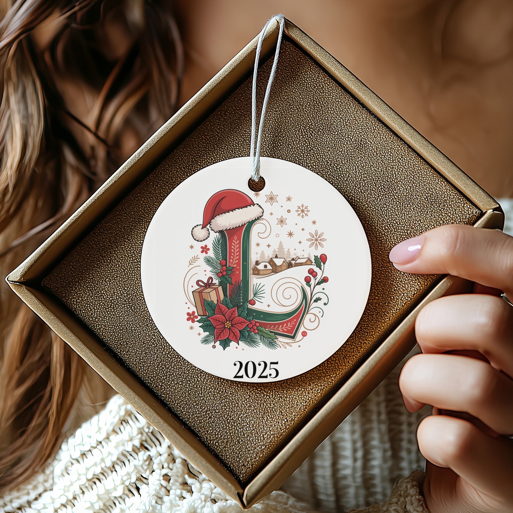 Festive 2025 Personalized Christmas Ornament product type