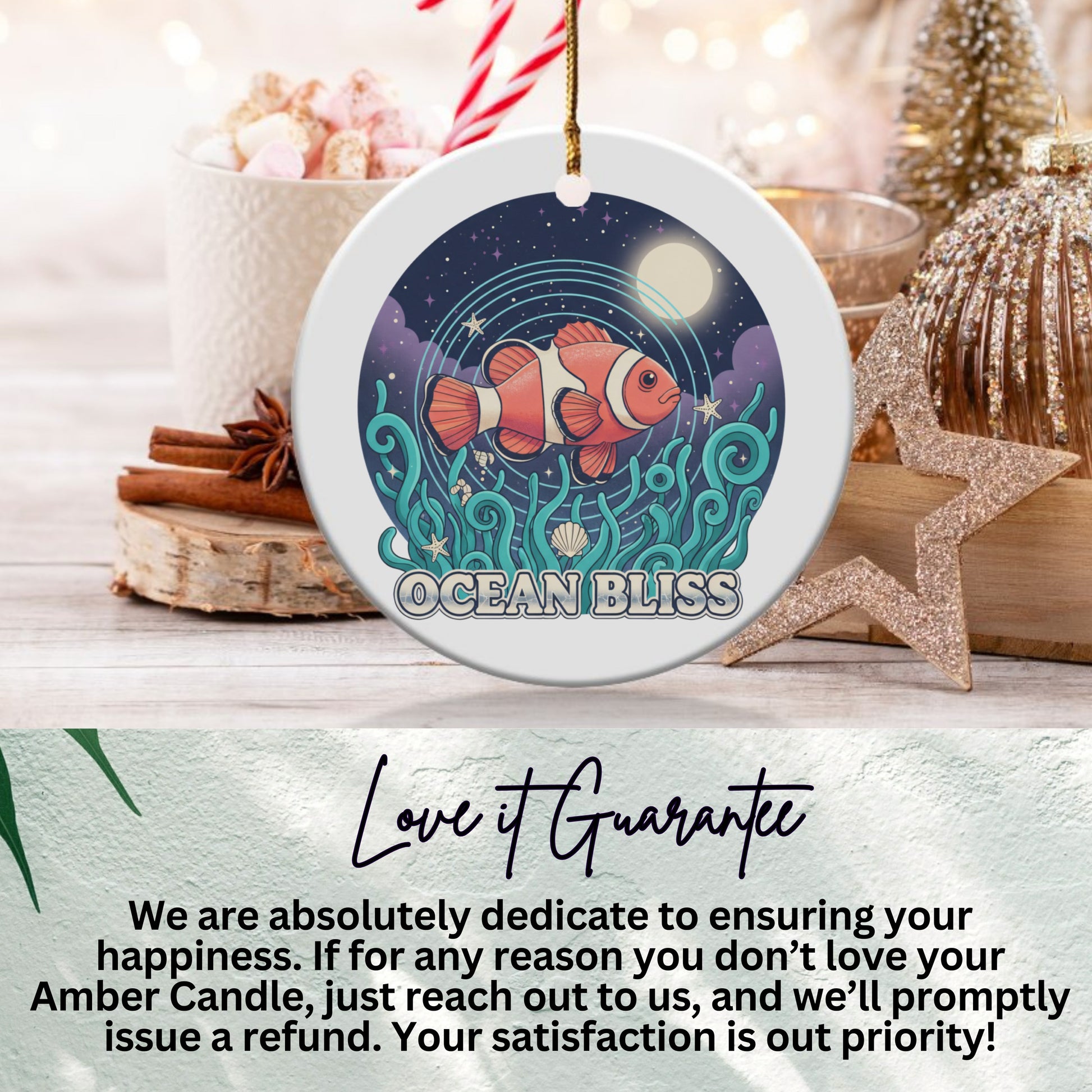 Ocean Bliss Fish Design Christmas Ornament product