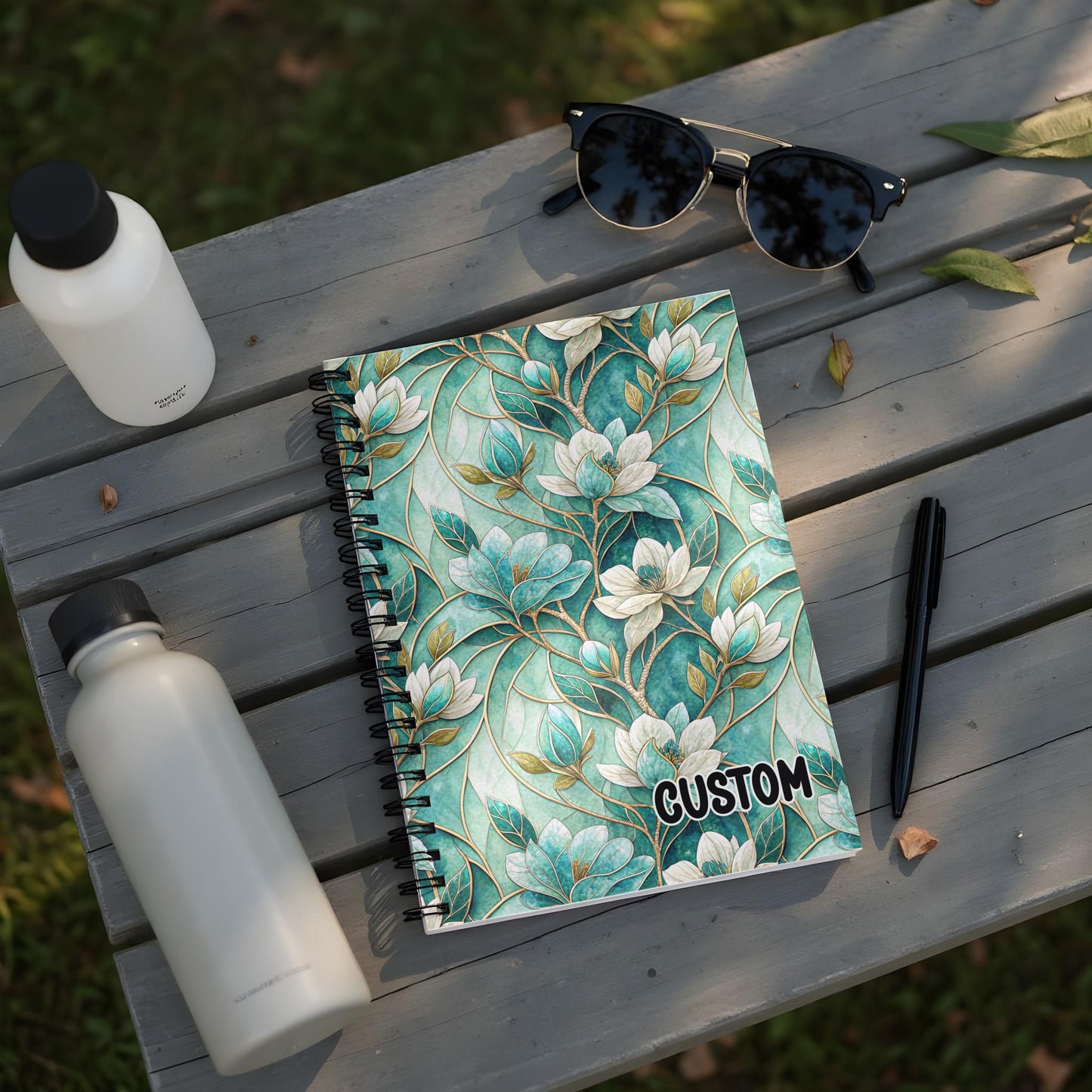 Custom Design Floral Spiral Notebook for Personal Use