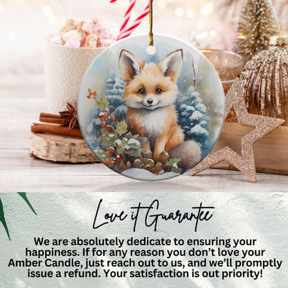 Cute Fox Design Christmas Tree Ornament product