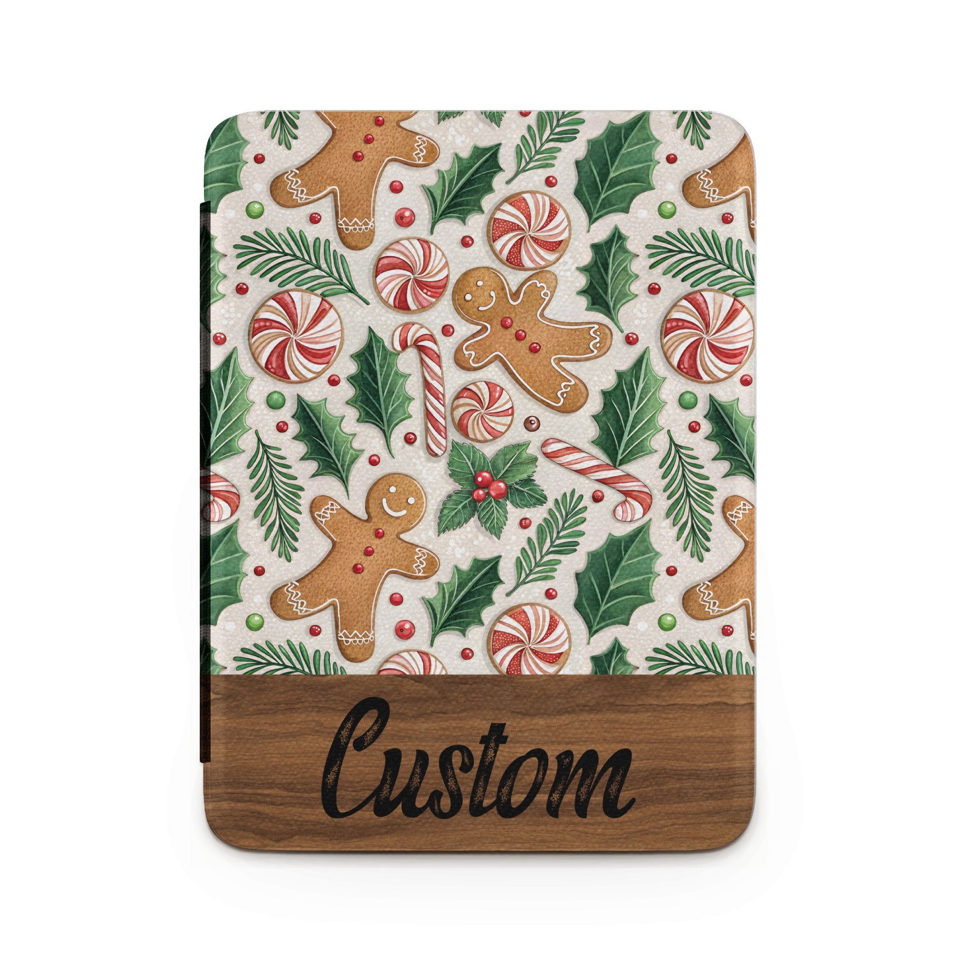 Custom Gingerbread and Candy Canes Holiday Pattern Cover