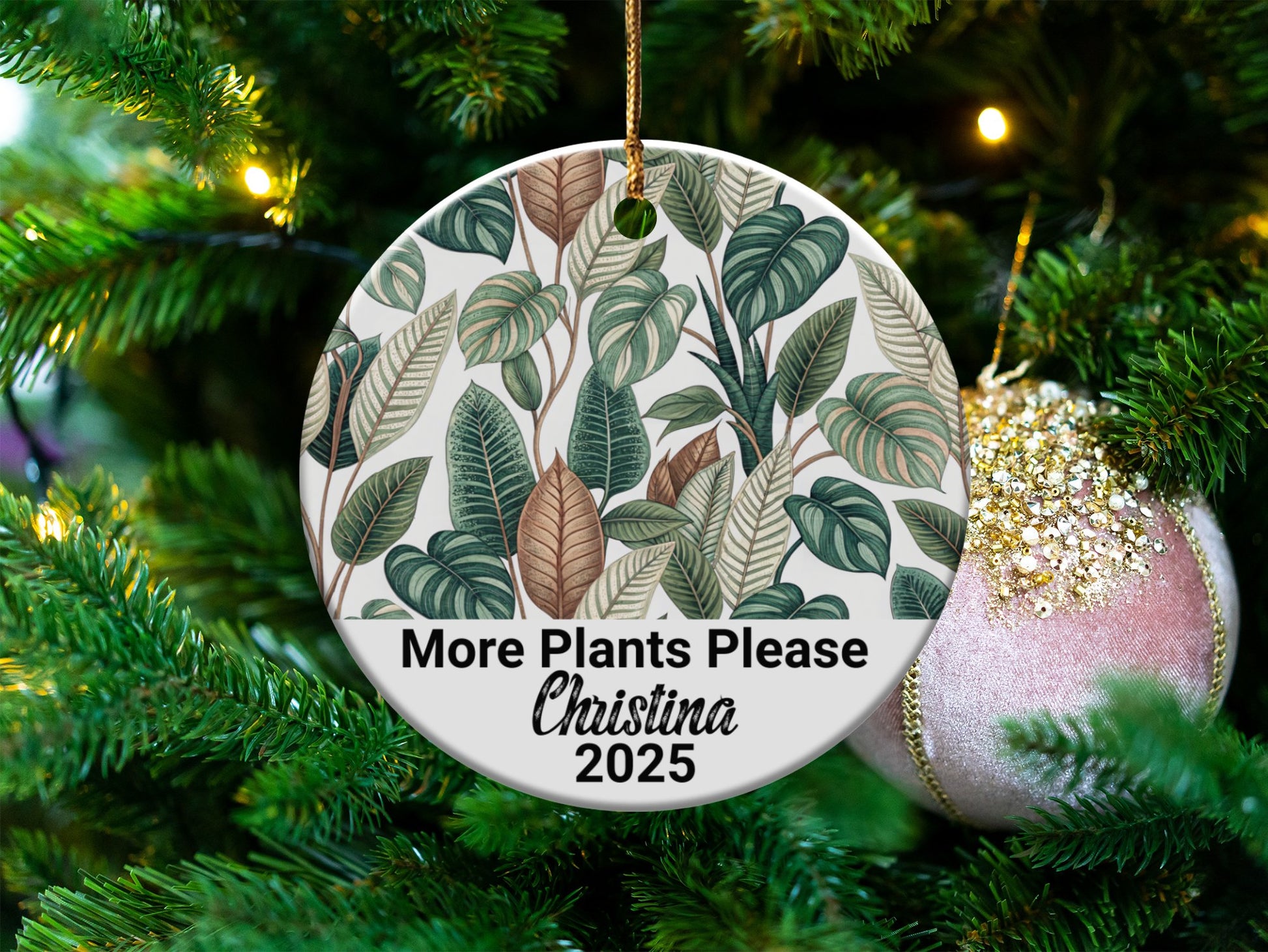 More Plants Please Personalized Ornament product